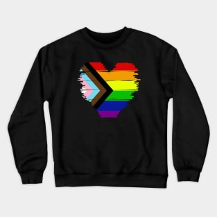 Progress Pride Rainbow Flag For Inclusivity Crewneck Sweatshirt